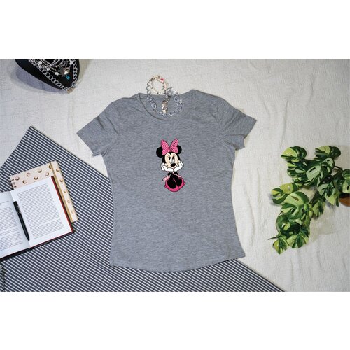  minnie mouse strukirana majica pepeljasta Cene