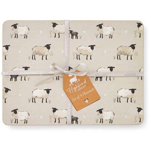 Cooksmart &amp;reg; Pluteni podmetač 4 kom 21,5x29 cm Highland Sheep &amp;ndash; Slike