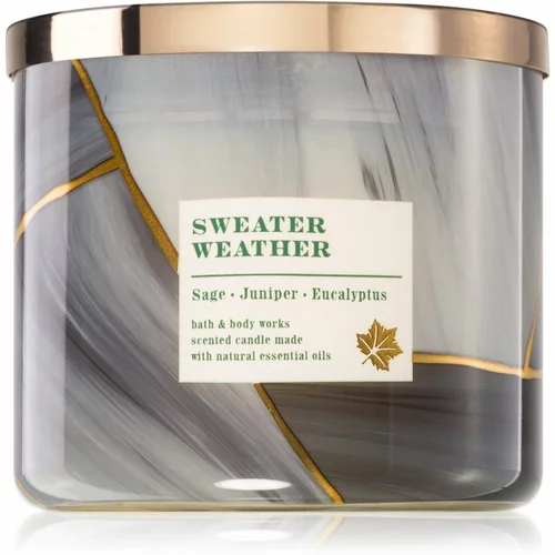 Bath & Body Works Sweater Weather dišeča sveča 411 g