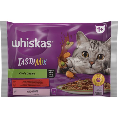 Whiskas cat u sosu chef's choice 4x85gr Cene