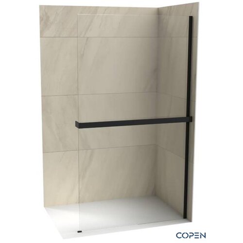 Copen tuš paravan - stena C-02-WIS100MB monte superiore mat crni profil 100x200cm providno staklo Cene