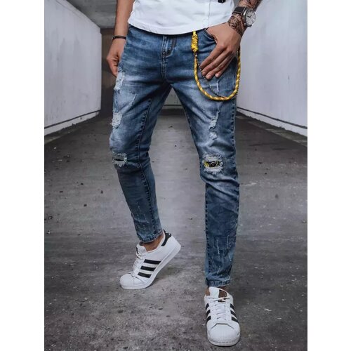 DStreet Spodnie męskie jeansowe niebieskie Slike