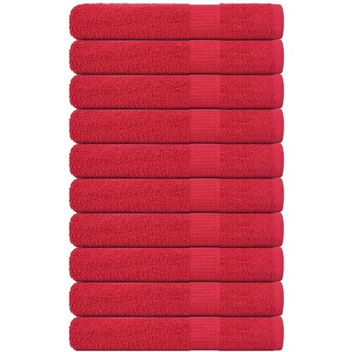  Ručnici 10 kom crveni 100 x 200 cm 360 gsm od 100 % pamuka Slike