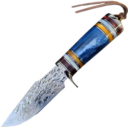 IZMAEL Damastni outdoor nož LK - 39491 - Modra / Večbarvna Cene
