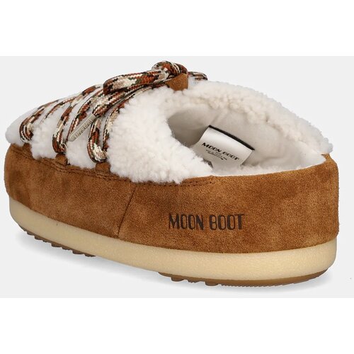 Moon Boot Čizme za snijeg od bru&amp;scaron;ene kože MB EVX MULE SHEARLING boja: smeđa, s platformom, 80D1470100 MA03 Slike