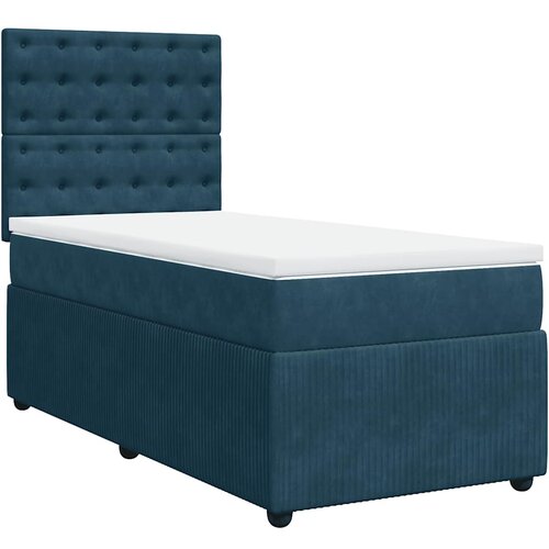 Box spring krevet s madracem plavi 90x190 cm bar&amp;scaron;unasti Slike