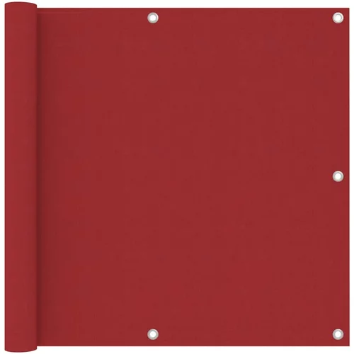 vidaXL Balkonsko platno rdeče 90x300 cm oksford blago