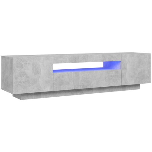 Maison Chic TV omarica - TV stojalo - Televizijska omarica z LED lučkami betonsko siva 160x35x40 cm, (21700667) Slike