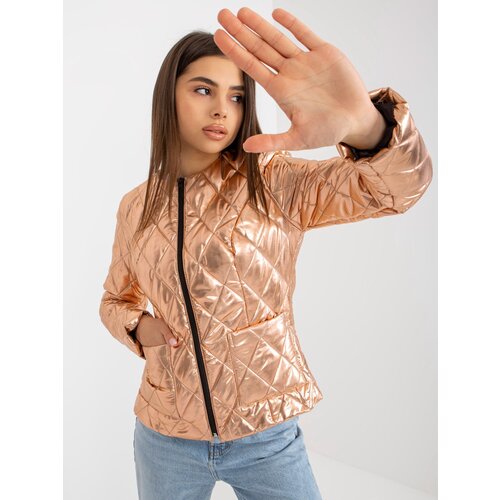 Fashion Hunters Gold Intermediate Quilted Jacket Without Hood Slike