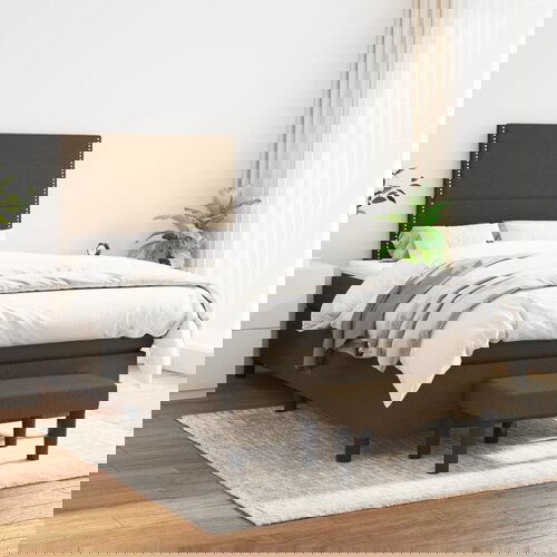 The Living Store Box spring postelja z vzmetnico temno rjav 120x200 cm blago - Box Spring Postelja, (21517501) Cene