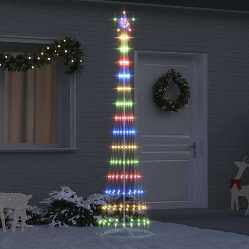 vidaXL LED božično drevesce večbarvno 138.5 x 138.5 x 399 cm Kovina Cene