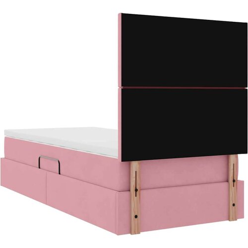  Krevet s prostorom za pohranu s LED-om Ružičasta 100 x 200 cm Slike