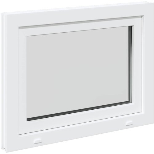  Prozor za podrum RISOR 80 x 50 cm PVC i staklo Bijela Slike