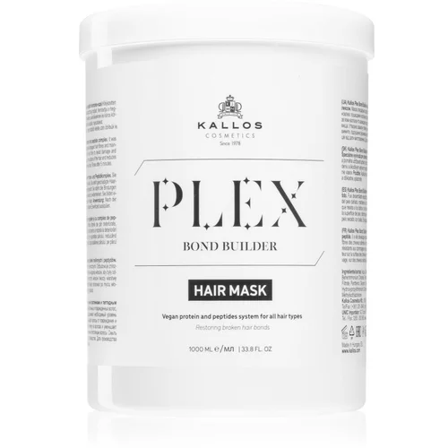 Kallos Plex Hair Mask regeneracijska maska za poškodovane in kemično obdelane lase 1000 ml