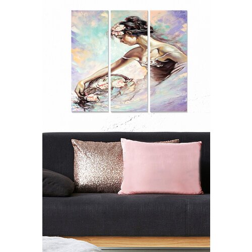 Wallity MDF16170661 multicolor decorative mdf painting (3 pieces) Cene