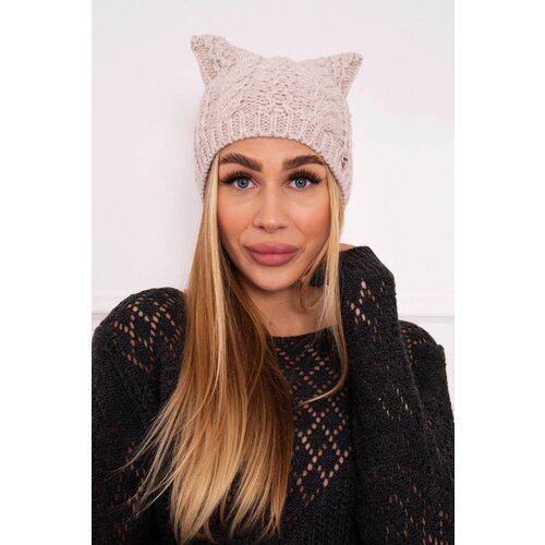 Kesi Cap with fleece Rabbid K237 light beige Slike