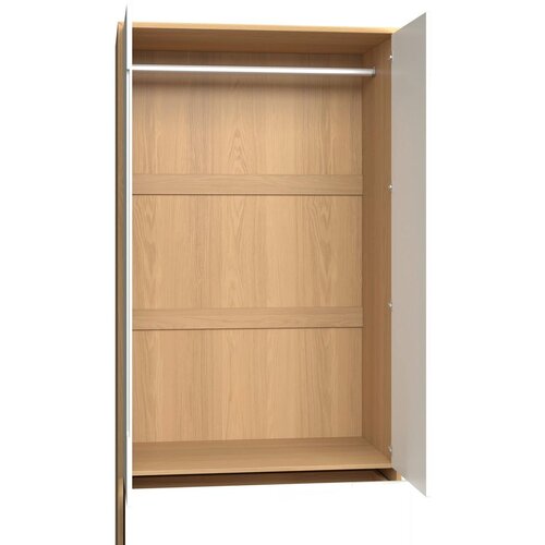 Bessagi Home Omara Za Oblačila Marlo, Bela, Barve Hrasta, &amp;Scaron;. 100cm Slike