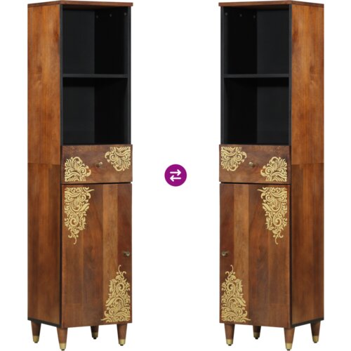 vidaXL set namještaja za kupaonicu od 3 komada od masivnog drveta manga, ormar za umivaonik 62x33x58 cm od masivnog drveta manga, ogledalo 50x70x3 cm od masivnog drveta manga, komoda 38x33x160 cm od masivnog drveta manga Cijene