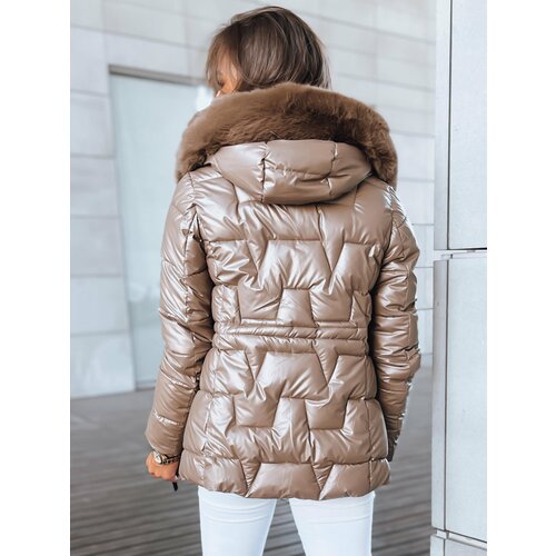 DStreet Women's winter jacket ABIGAIL WARM gold Slike