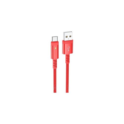  USB kabal BOROFONE BU38 Leader intelligent power-off charging data cable Type-C red 1,2m, 3A Cijene
