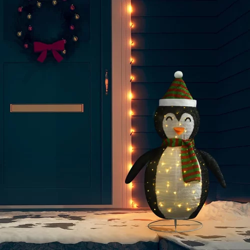 Ukrasni božićni snježni pingvin LED luksuzna tkanina 120 cm