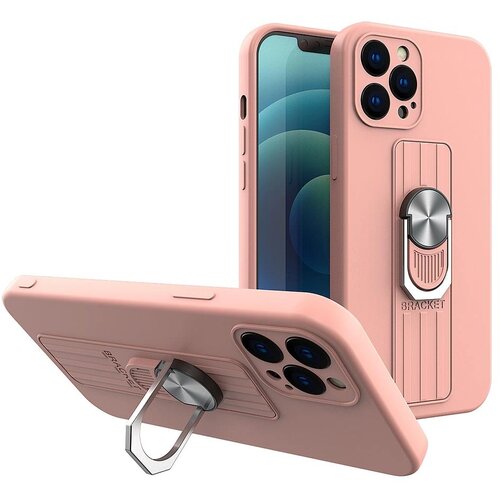  silikonski ovitek Ring Case za Samsung Galaxy S21 FE roza Cene