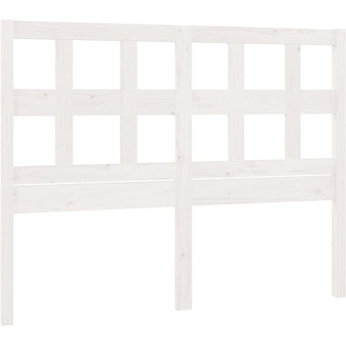 Maison Chic posteljno vzglavje - vzglavna omarica - nočna omarica belo 145,5x4x100 cm trdna borovina, (21706055) Slike