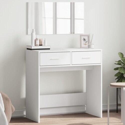 vidaXL Toaletna mizica z ogledalom bela 80x39x80 cm Cene