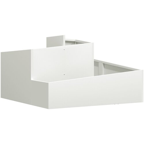 vidaXL Saksija Bela 80x80x50 cm Tople-valjana Kovina Cene