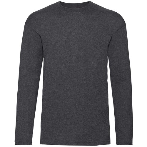 Fruit Of The Loom Valueweight Men&amp;#039;s Anthracite Long Sleeve T-shirt Slike