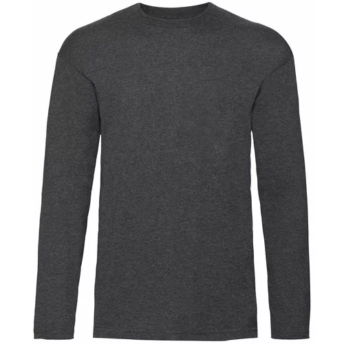 Fruit Of The Loom Valueweight Men's Anthracite Long Sleeve T-shirt