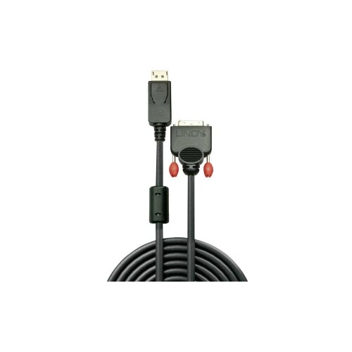 Lindy DisplayPort / DVI adapterski kabel DisplayPort utikač, DVI-D 24+1-polni utikač 2.00 m crna 41491 DisplayPort kabel Slike