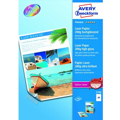 Avery Zweckform Foto papir barvni laserski Premium A4 - 200g