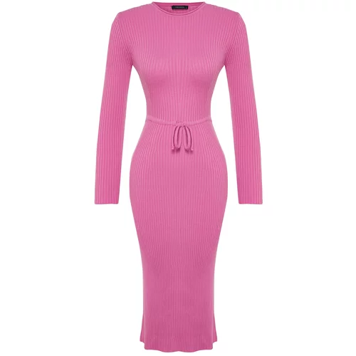 Trendyol Pink Midi Sweater Dress