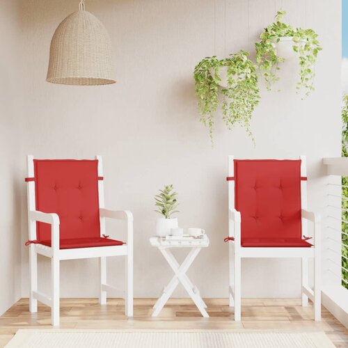  Jastuci za vrtne stolice 2 kom crveni 100x50x3 cm od tkanine Cene