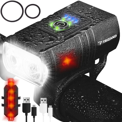 Trizand Kolesarska svetilka 2 x cree t6 usb + polnilna baterija 300lm, (20478474) Slike