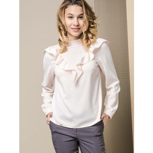 Premium Lola blouse with frills at the front pink Slike