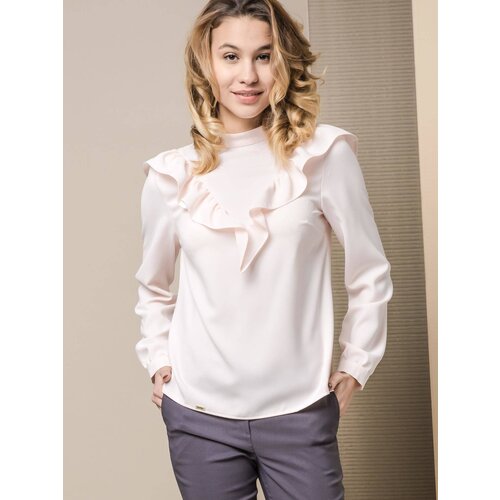 Premium Lola blouse with frills at the front pink Slike