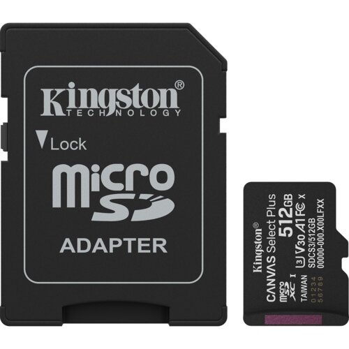 Kingston Technology Canvas Select Plus Gen3 512 GB MicroSDXC UHS-I 10.razred Cijene