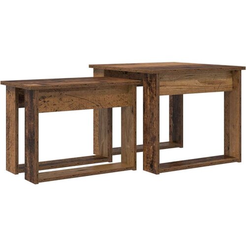  Set stolića za kavu 2 pcs Staro drvo Konstruirano drvo Slike