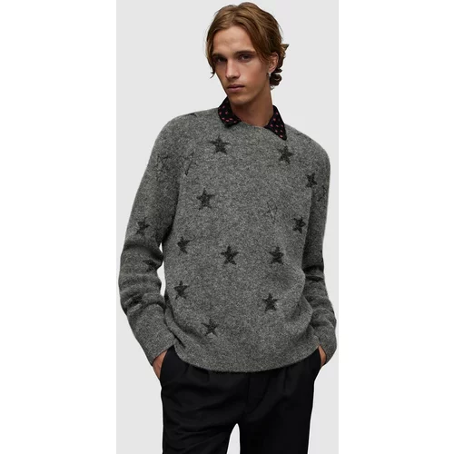 AllSaints Vuneni pulover Odyssey boja: siva, topli