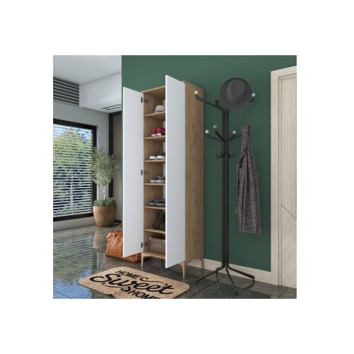 Woody Fashion EA116 -2746 walnutwhite hall stand Slike