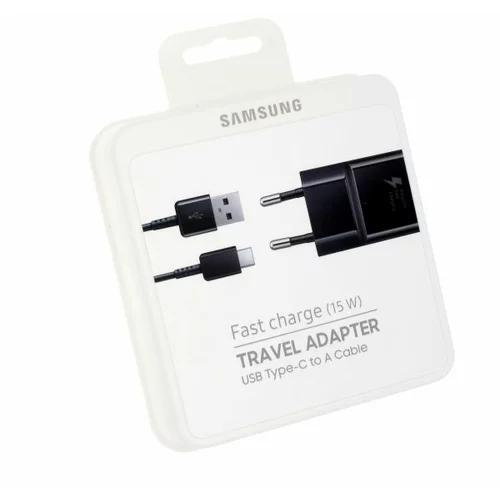 Samsung CHARGER + USB CABLE TYPE-C, BLACK, FAST CHARGE 15W, EP-TA20EBECGWW