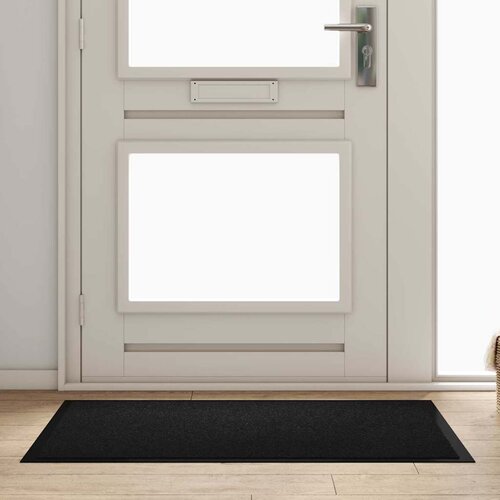 vidaXL Otirač Crna 80 x 120 cm Teddy tkanina Cijene