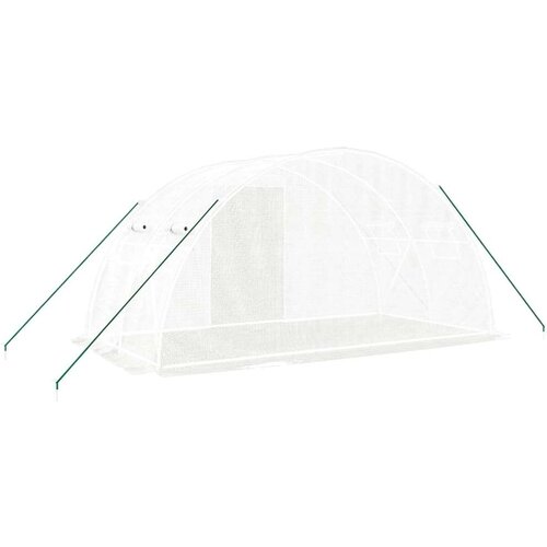  Staklenik s čeličnim okvirom bijeli 8 m&amp;sup2; 4 x 2 x 2 m Slike