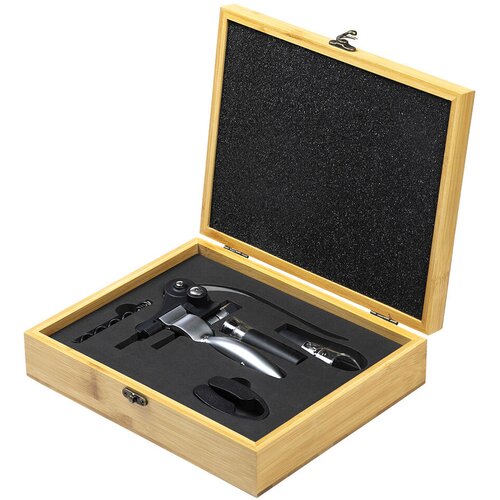 Castelli Vinski set luksuzna drvena kutija, rabbit vadičep, dozator, čep i sekač folije Barolo, 5u1 Cene