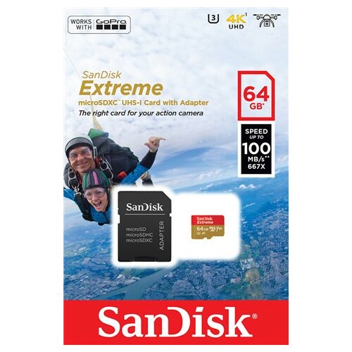 Sandisk Micro SD 64 GB (GoPro) (SDSQXAF-064G-GN6AA) memorijska kartica Slike