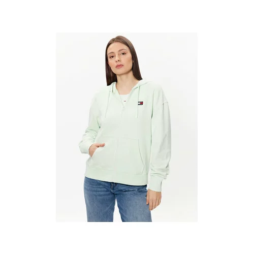 Tommy Jeans Jopa Badge DW0DW15748 Zelena Relaxed Fit