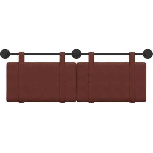  Viseće uzglavlje kreveta Sjajno smeđa Antikni PU 130 x 55 x 5 cm Slike