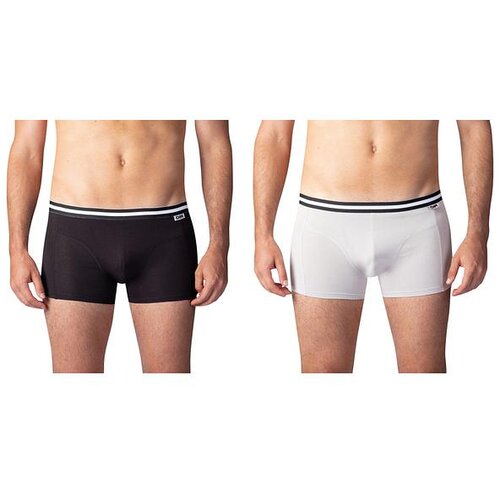 Bellinda COTTON STRETCH BOXER 2x - Double pack of cotton boxer shorts - black - gray Slike
